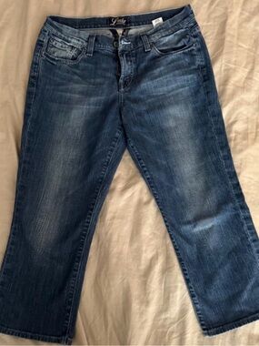 Lucky Brand Women's Faded Dark Blue Cropped Jeans